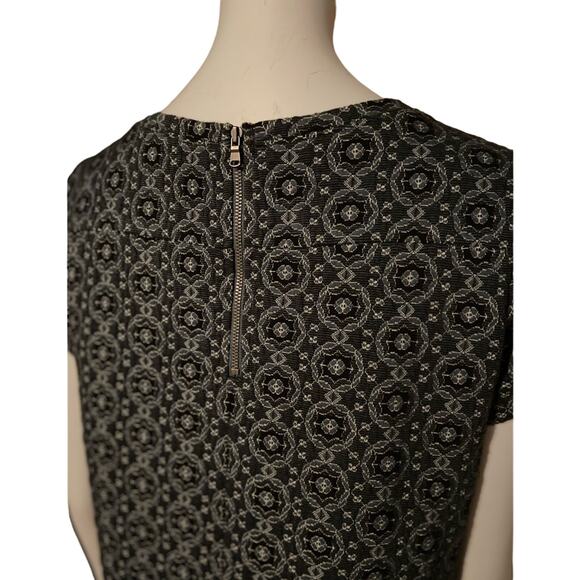 LOFT Petite Dark Blue Cotton Knit Short Sleeve Shift Dress sz SP - Picture 7 of 7